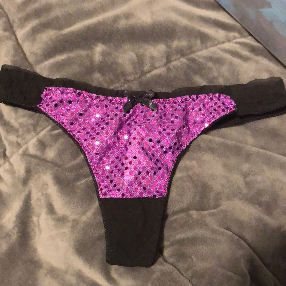 Purple Sequins thong
